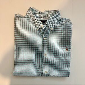 Ralph Lauren Blue and Green Long Sleeve Buttondown